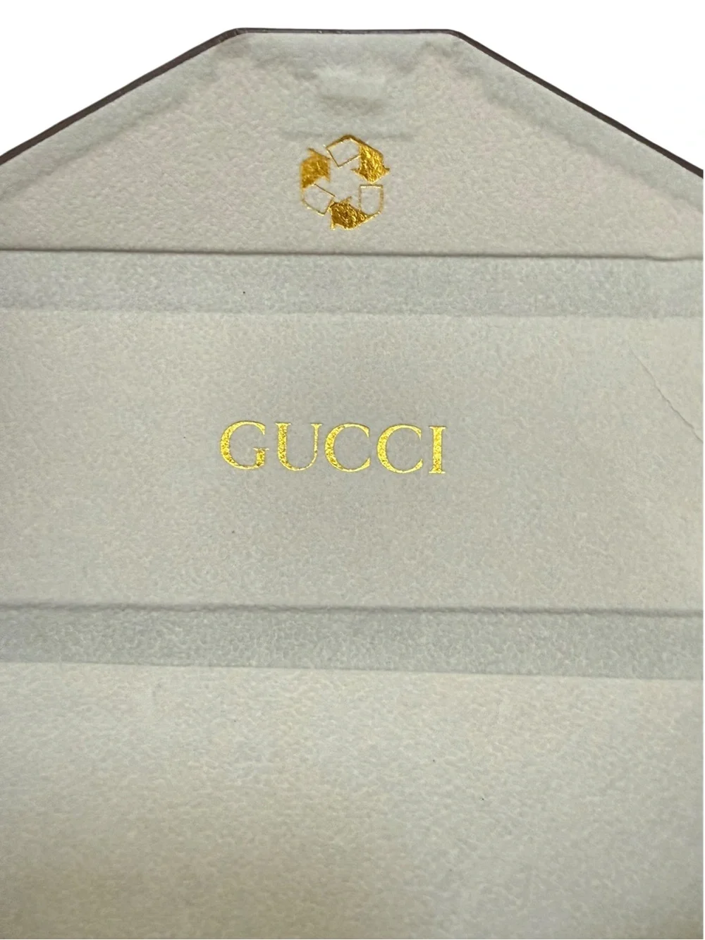 Gucci Dark Brown Embossed Sunglasses Glasses Case with Soft Pouch & Box